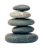 Stacked smooth stones create a tranquil display png
