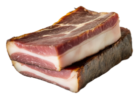 Smoked meat displayed on a plain background png