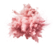 Energetic pink powder explosion effect png