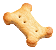 Homemade dog biscuit with a bone shape on display png