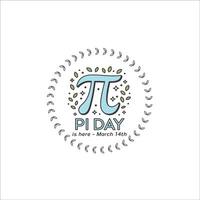 Modern Pi Day Illustration with Clean Typography and Subtle Details vector
