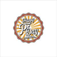 International Pi Day Artwork with Circular vector