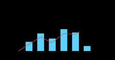 Data statistics dashboard of animated video
