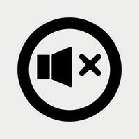 Multimedia No Audio Button icon vector
