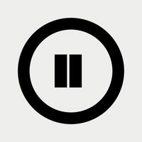 Multimedia Pause Button icon vector