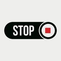 Multi media Stop Button illustration vector