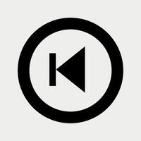 Multimedia Reverse Button icon vector