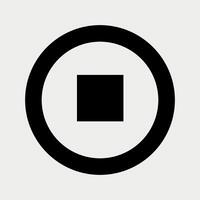Multimedia Stop Button icon vector