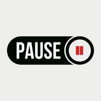 Multi media Pause Button illustration vector
