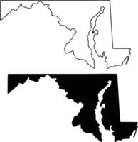 Maryland state map icon design vector