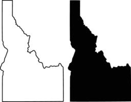 Idaho state map icon design on white background vector