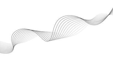 Dynamic dotted halftone wavy lines .Abstract smooth wave lines background for technology, science, innovation concepts vector