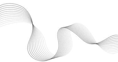 illustration of abstract smooth dotted halftone wave blend lines. Modern design element suitable for banners, covers, presentations. vector