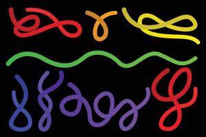 Colorful Wavy Shapes and Gradient Patterns for Abstract Graphic Design Projects vector