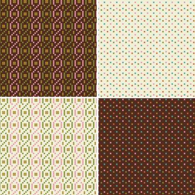 cross stitch seamless multicolor patterns