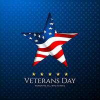 Veterans day background with stars and flag vector