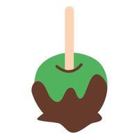 Caramel Apple with Chocolate halloween element vector
