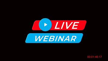 live webinar animation with timer text green screen background video