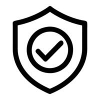 Check Mark Shield in Circle vector
