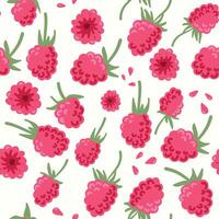 Modern abstract sweet raspberries design with seamless Fruits pattern and unique textures, ideal for fabric, stationery, and home decor. vector