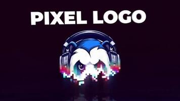 Pixel Burning Logo for DaVinci Resolve motion_graphic