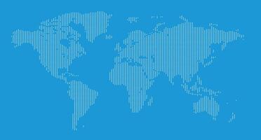 A blue background with a map of the world in white vector