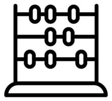 Abacus icon with purple beads and black frame . Abacus icon featuring purple beads and a black frame in a simple style illustration vector