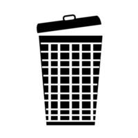 wastebasket silhouette icon design template object vector