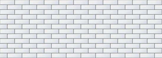 Seamless grey tile pattern. Rectangle ceramic tiled texture for bathroom wall, kitchen floor, pool surface. Repeating white mosaic grid background. Repeated brick backdrop. vector