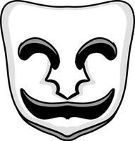 Transparent Background with Anonymous Mask Design vector