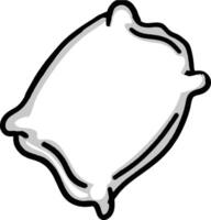 Minimalist White Pillow on a Transparent Background vector