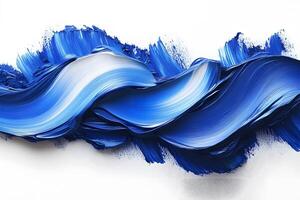 Abstract Blue and White Paint Strokes for Modern Art Background or Design photo