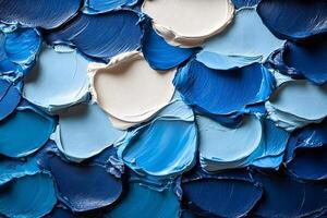 Abstract Artistic Blue and White Paint Strokes for Creative Design Projects photo
