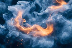 Ethereal Fire and Smoke Abstraction for Dynamic Visual Design photo