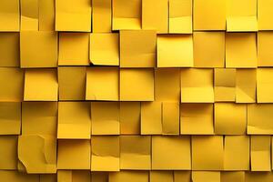 Abstract Yellow Sticky Notes Pattern for Creative Design Projects, Generative photo