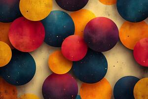 Abstract Colorful Sphere Pattern - Geometric Design for Posters and Prints, Generative photo