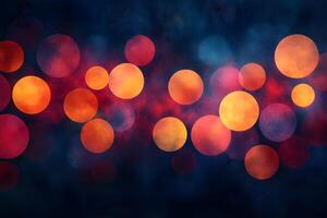 Vibrant Abstract Background with Orange Circles and Dark Blue Texture for Creative Design, Generative photo