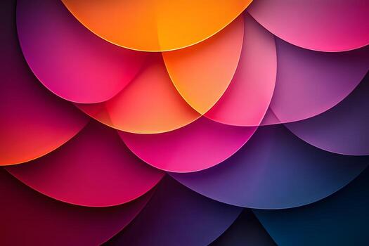 Vibrant Abstract Geometric Pattern with Overlapping Colorful Shapes for Modern Design, Generative photo