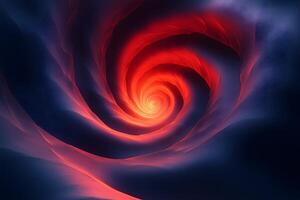 Abstract Vortex Swirl in Red and Blue Tones for Digital Art and Design Concepts photo