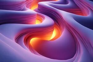 Abstract Surreal Landscape with Vibrant Layers and Glowing Highlights for Creative Design photo