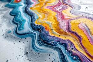 Abstract Fluid Art with Vibrant Colors - Perfect for Modern Design and Decor photo