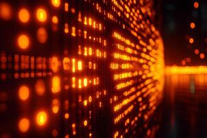 Glowing Digital Data Stream Background for Tech Designs and Presentations photo