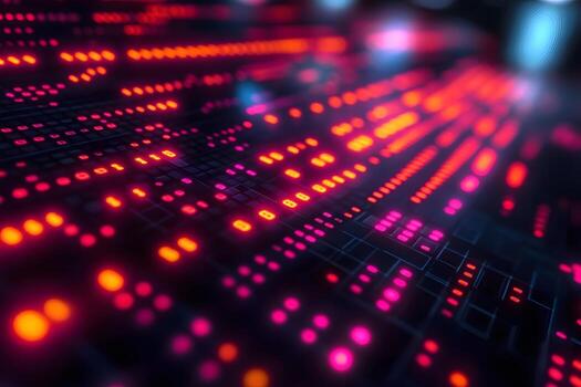 Futuristic Digital Data Interface with Illuminated Patterns for Tech Design and Innovation photo