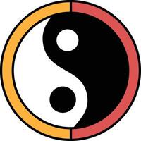 A circle with two black and white circles in the middle vector