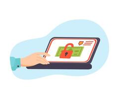 Hacking social network illustration isolated on white background. vector