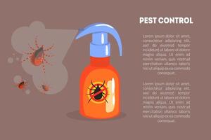 Pest Control Banner Template with Spray Insecticide and Space for Text Illustration vector