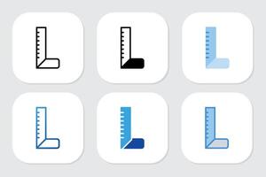 rulers icon with various design style vector