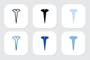 bolt icon with various design style vector