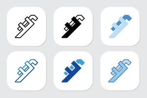 wrench icons with various design style vector