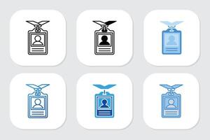 id card icons with various design styles vector